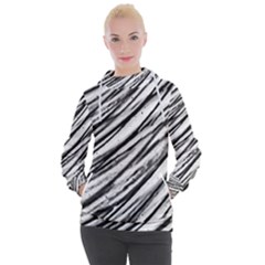 Galaxy Motion Black And White Print 2 Women s Hooded Pullover by dflcprintsclothing