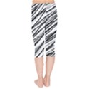 Galaxy Motion Black And White Print 2 Kids  Capri Leggings  View2