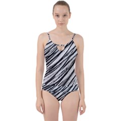 Galaxy Motion Black And White Print 2 Cut Out Top Tankini Set