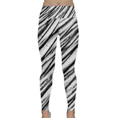 Galaxy Motion Black And White Print 2 Lightweight Velour Classic Yoga Leggings by dflcprintsclothing