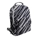 Galaxy Motion Black And White Print 2 Flap Pocket Backpack (Small) View2