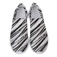 Galaxy Motion Black And White Print 2 Women s Slip On Sneakers by dflcprintsclothing