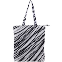 Galaxy Motion Black And White Print 2 Double Zip Up Tote Bag by dflcprintsclothing