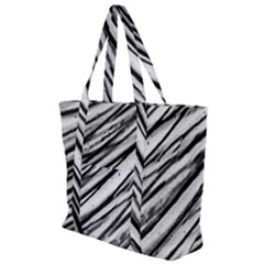 Galaxy Motion Black And White Print 2 Zip Up Canvas Bag by dflcprintsclothing