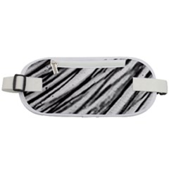 Galaxy Motion Black And White Print 2 Rounded Waist Pouch