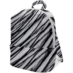 Galaxy Motion Black And White Print 2 Zip Up Backpack