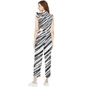 Galaxy Motion Black And White Print 2 Women s Frill Top Jumpsuit View2