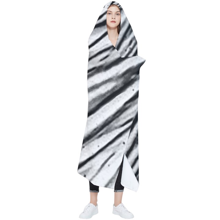 Galaxy Motion Black And White Print 2 Wearable Blanket