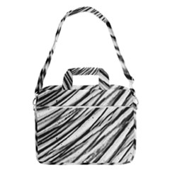 Galaxy Motion Black And White Print 2 Macbook Pro Shoulder Laptop Bag (large)