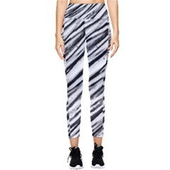 Galaxy Motion Black And White Print 2 Pocket Leggings 