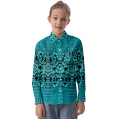 Blue Flowers So Decorative And In Perfect Harmony Kids  Long Sleeve Shirt