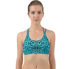 Blue Flowers So Decorative And In Perfect Harmony Back Web Sports Bra by pepitasart