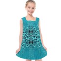 Blue Flowers So Decorative And In Perfect Harmony Kids  Cross Back Dress View1