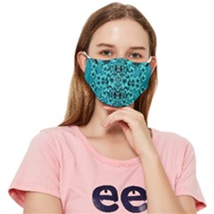 Blue Flowers So Decorative And In Perfect Harmony Fitted Cloth Face Mask (adult) by pepitasart