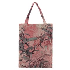 Botanic Grunge Motif Artwork Classic Tote Bag