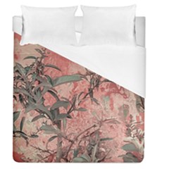 Botanic Grunge Motif Artwork Duvet Cover (queen Size) by dflcprintsclothing