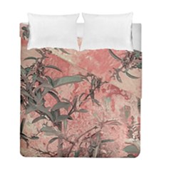 Botanic Grunge Motif Artwork Duvet Cover Double Side (full/ Double Size) by dflcprintsclothing