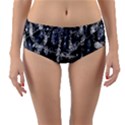 Glithc Grunge Abstract Print Reversible Mid-Waist Bikini Bottoms View1