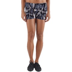 Glithc Grunge Abstract Print Yoga Shorts by dflcprintsclothing