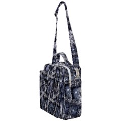 Glithc Grunge Abstract Print Crossbody Day Bag by dflcprintsclothing