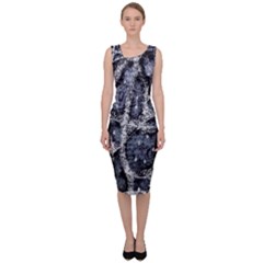 Glithc Grunge Abstract Print Sleeveless Pencil Dress by dflcprintsclothing