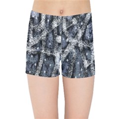 Glithc Grunge Abstract Print Kids  Sports Shorts by dflcprintsclothing