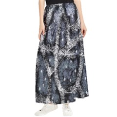 Glithc Grunge Abstract Print Maxi Chiffon Skirt