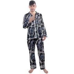 Glithc Grunge Abstract Print Men s Long Sleeve Satin Pajamas Set by dflcprintsclothing