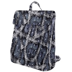 Glithc Grunge Abstract Print Flap Top Backpack