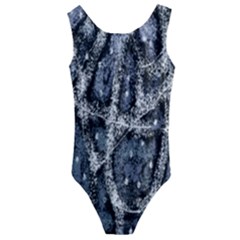 Glithc Grunge Abstract Print Kids  Cut-out Back One Piece Swimsuit by dflcprintsclothing