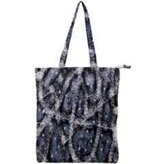 Glithc Grunge Abstract Print Double Zip Up Tote Bag