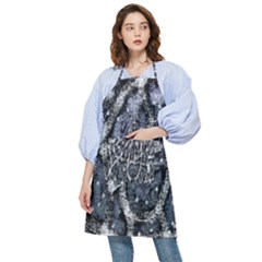 Glithc Grunge Abstract Print Pocket Apron