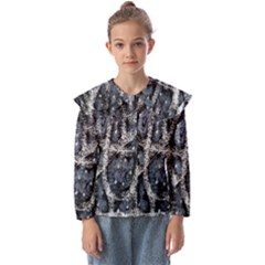 Glithc Grunge Abstract Print Kids  Peter Pan Collar Blouse by dflcprintsclothing