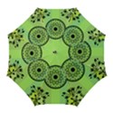 Green Grid Cute Flower Mandala Golf Umbrellas View1