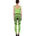 Green Grid Cute Flower Mandala One Piece Catsuit View2