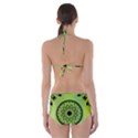 Green Grid Cute Flower Mandala Cut-Out One Piece Swimsuit View2