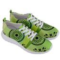 Green Grid Cute Flower Mandala Men s Lightweight Sports Shoes View3