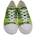 Green Grid Cute Flower Mandala Men s Low Top Canvas Sneakers View1