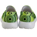 Green Grid Cute Flower Mandala Kids Lightweight Slip Ons View4