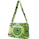 Green Grid Cute Flower Mandala Front Pocket Crossbody Bag View2