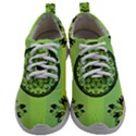 Green Grid Cute Flower Mandala Mens Athletic Shoes View1