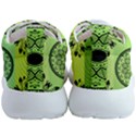 Green Grid Cute Flower Mandala Mens Athletic Shoes View4