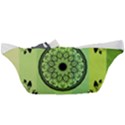 Green Grid Cute Flower Mandala Waist Bag  View2