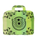 Green Grid Cute Flower Mandala MacBook Pro Shoulder Laptop Bag  View4