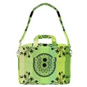 Green Grid Cute Flower Mandala MacBook Pro Shoulder Laptop Bag  View2