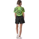 Green Grid Cute Flower Mandala Kids  Basic Tee View2