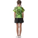 Green Grid Cute Flower Mandala Kids  Cut Out Flutter Sleeves View2