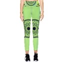 Green Grid Cute Flower Mandala Pocket Leggings  View1