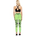 Green Grid Cute Flower Mandala Pocket Leggings  View2