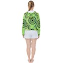 Green Grid Cute Flower Mandala Women s Tie Up Sweat View2